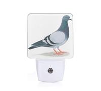 OrcoW Pigeon Print Night Lights Plug-in Led Night Lamp Smart Sensor Lamp for Bedroom Bathroom Hallway Stairways