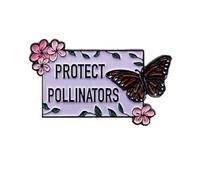 OrcoW Protect pollination brooch Pin Protect pollinators butterfly Lapel Pins for Backpack Enamel Pin Brooch for Clothes Briefcase Badges Jewelry Accessories