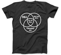 OrcoW You are Here 1984 Brave New World T-Shirt Printed T Shirts Personalised Unisex (3XL) Black