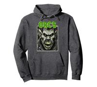 Orcs Orc Orcs Larp Fantasy Goblins Troll Pullover Hoodie, Adult Unisex, Dark Heather Grey, XX-Large