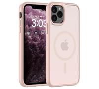 ORDA For iPhone 11 Pro Case Compatible with MagSafe, Magnetic Mobile Phone Case for iPhone 11 Pro Case, Translucent Matte Back, Thin, Shockproof, Protective Case, Pink