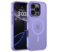 ORDA For iPhone 16 Pro Case Compatible with MagSafe, Magnetic Mobile Phone Case for iPhone 16 Pro Case, Translucent Matte Back, Thin, Shockproof Protective Case, Light Purple