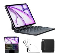 ORDA iPad Air 11-inch Case with Keyboard(M3/2025,M2/2024),iPad Pro 11 inch(4th/3rd/2rd/1st Gen),iPad Air 5th/4th Magic Keyboard,Easy-Set Magnetic Stand,Multi-Touch Trackpad,Ultra-Slim,7-Color Backlit