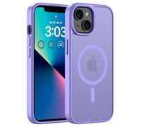 ORDA Magnetic Case for iPhone 13 Mini 5.4 Inch Compatible with MagSafe, Translucent Matte Back Camera Protection Shockproof Mobile Phone Case for iPhone 13 Mini Light Purple