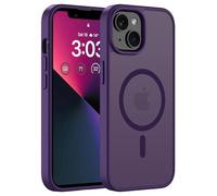 ORDA Magnetic Case for iPhone 13 Mini 5.4 Inch Compatible with MagSafe, Translucent Matte Back Camera Protection Shockproof Mobile Phone Case for iPhone 13 Mini Purple