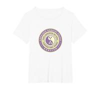 Ordained Dudeist Priest Emblem Tee Shirt T-Shirt, Women's Plus, White, 6X