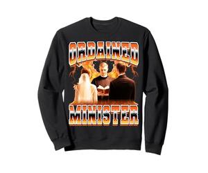 Ordained Minister Wedding Officiant Bible 90s Bootleg Style Sweatshirt