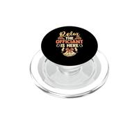 Ordained Minister Wedding Priest Relax The Officiant Is Here PopSockets PopGrip for MagSafe