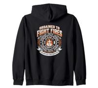 Ordained to Fight Fires Christian Firefighter Faith Zip Hoodie