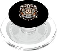 Ordained to Fight Fires Firefighter Faith Cross Badge PopSockets PopGrip for MagSafe