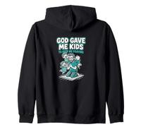 Ordained to Grill Christian BBQ Dad Grill Master Zip Hoodie