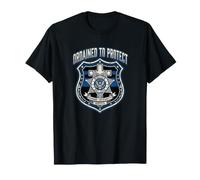 Ordained to Protect Police Cross Honor Integrity Service T-Shirt