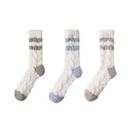 OrdaLi Fuzzy Socks Slipper Socks Winter Fluffy Cozy Cabin Warm Soft Fleece Comfy Home Socks, 3pairs B,medium, Medium