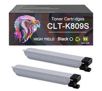 Orddpr Compatible Toner-Cartridge Replacement for CLT-K809S CLT-C809S CLT-M809S CLT-Y809S for MultiXpress CLX-9201NA CLX-9251NA CLX-9301NA Printer，High Yield (Black×2)