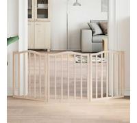 Ordellia 3-Piece Folding Dog Gate Made of Poplar Wood, 150 cm Total Length, Freestanding Divider for Small and Medium Dogs, No Installation for Home, Home and Stairs