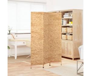 Ordellia 3-Piece Screen 122 x 180 cm Water Hyacinth Metal Frame Room Divider Privacy Screen Freestanding Foldable for Bedroom Living Room Office Privacy and Country House Decoration
