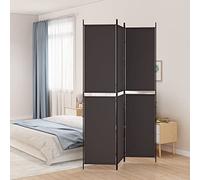 Ordellia 3-Piece Screen Brown 150 x 220 cm Fabric Room Divider Freestanding Foldable Privacy Screen for Living Room Bedroom Office Home Office Divider for Privacy and Decoration