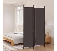 Ordellia 4-Piece Screen Brown 200 x 220 cm Fabric Room Divider Freestanding Foldable for Living Room Bedroom Office Dressing Room Privacy Screen and Privacy as a Screen Wall