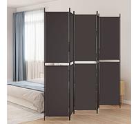 Ordellia 5-Piece Paravent Brown 250 x 220 cm Fabric and Iron Foldable Freestanding Room Divider Divider Privacy Screen and Partition Wall for Living Room, Bedroom, Office and Home Office