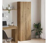 Ordellia Artisan Oak Highboard, 60 x 32 x 190 cm, Wood Material, Filing Cabinet with Door and Compartment, Office Cabinet for Home Office, Folder Cabinet for Storage, Organisation, Archive