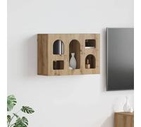 Ordellia Artisan Oak Wall Cabinet Made of Wood Material, 60 x 20 x 40 cm, 5 Shelves, Wall Mounted for Kitchen, Bathroom and Hallway, Easy Care Storage for Indoor Use