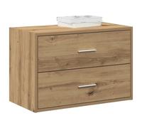 Ordellia Artisan Oak Wood Composite Cabinet with 2 Drawers, 60 x 31 x 40 cm, Stackable for Living Room, Bedroom, Dining Room, Laundry and Tableware Storage