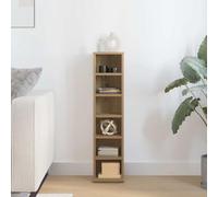 Ordellia Artisan Oak Wood Composite CD Shelf, 21 x 20 x 88 cm, 6 Compartments, 60 kg Load Capacity, for CD DVD Record, Media Storage and Storage Space in the Living Room
