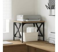 Ordellia Artisan Oak Wood Printer Stand, 40 x 30 x 31 cm, Matte, with Adjustable Feet, Space Saving for Printers, Scanners, Copiers, Home Office and Office with Storage Space