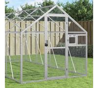 Ordellia Aviary Silver Aluminium with Galvanised Wire Mesh, 179 x 600 x 114 x 185 cm, Lockable Door and Window, for Garden, Balcony and Bird Cage Use