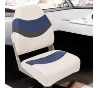 Ordellia Boat Seat with Pedestal, Height Adjustable, 360 Degree Rotation, for Sailing Boat, Dinghy, Yacht, Catamaran, Foam Padding, Folding Backrest, 100 kg, Cockpit, Deck, Marina