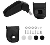 Ordellia Car Armrest Black ABS 15 x 35 x 30 to 47 cm with Storage Compartment, Adjustable Centre Console for Renault Clio LHD MK4 2013, Interior Comfort for Long Drives