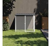 Ordellia Chicken Cage with Roof Made of Galvanised Steel, Anthracite, 103 x 98 x 90 cm, Cage Enclosure for Chickens, Hens, Run Aviary with Door Protection for Outdoor Garden