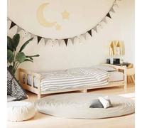 Ordellia Children's Bed 90 x 200 cm Made of Solid Pine Wood Slatted Frame with Head and Foot Section, for Children from 4 Years, Low to Get in and Out