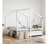 Ordellia Children's Bed White Solid Pine 2 x 80 x 160 cm with Slatted Frame for Mattress, Children's Room with Low Entry Height for Sleeping and Rest