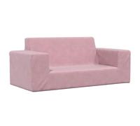 Ordellia Children's Sofa 2 Seater Pink Soft Plush with Foam Padding and Removable Cover 84 x 38 x 34 cm for Children's Room, Reading, Playing and Relaxing