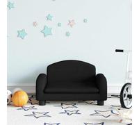 Ordellia Children's Sofa Black 50 x 40 x 30 cm Fabric Cover Pine Solid Wood Bench for Baby Room Children's Room with Foam Padding and 50 kg