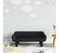 Ordellia Children's Sofa Black 70 x 40 x 24 cm Velvet and Foam Seat 57 x 33 cm Children's Couch with Sturdy Pine Wood Frame for Children's Room and Play Area