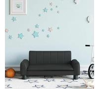 Ordellia Children's Sofa Black 70 x 45 x 30 cm Faux Leather Pine Wood Frame Foam Cushion Bench for Children's Room with Comfort