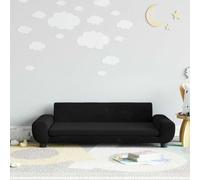 Ordellia Children's Sofa Black Velvet 100 x 54 x 33 cm with Foam Padding and Pine Wood Frame for Children's Room, Bench with 50 kg Load Capacity, Cosy Rest Corner