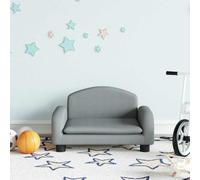 Ordellia Children's Sofa Light Grey Fabric with Foam Padding and Solid Pine Wood, 50 x 40 x 30 cm, Seat Area 40 x 32 cm, up to 50 kg, for Children's Room and Cosy Play Areas