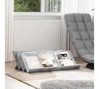 Ordellia Concrete Magazine Rack Grey Made of Wood Material, 90 x 53 x 28.5 cm, Magazine Shelf with 3 Board Shelves for Living Room, Office, Hallway, Waiting Room and Indoor Use