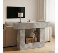 Ordellia Console Table Concrete Grey 101 x 30 x 74 cm, Flat Hallway Table Made of Wood Material with Storage Space, Shelf and Compartment, for Entrance Area, Living Room, Hallway and Winter Decoration