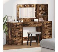 Ordellia Dressing Table, Dressing Table, Cosmetic Table, Make-Up Table with Makeup Mirror, Drawer, Lighting and Storage, Storage Space for Bedroom