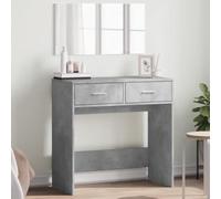 Ordellia Dressing Table with Mirror Concrete Grey 80 x 39 x 80 cm, Wood Material and Glass, Dressing Table Cosmetic Table with Drawer and Storage Space, Modern for Bedroom and Dressing Room