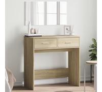 Ordellia Dressing Table with Mirror Sonoma Oak Dressing Table and Cosmetic Table Made of Wood 80 x 39 x 80 cm Lots of Storage Space Modern Design for Bedroom and Dressing Room