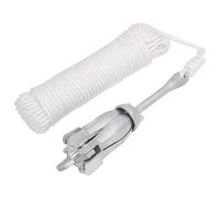 Ordellia Folding Anchor Silver Malleable Cast Iron with 30 m Anchor Line, 2.5 kg, 4 Flunks, 8 mm Rope, Compact for Sailing Boat, Kayak, Inflatable Boat, Mooring on the Bridge and Secure Mooring