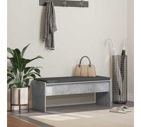 Ordellia Hallway Bench with Cushion Concrete Grey, Wooden Bench for Hallway, Hallway Bench 103 x 38 x 40 cm, Upholstered Bench for Entrance Area, Indoor and Modern Storage