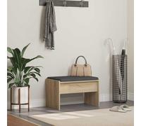 Ordellia Hallway Bench with Cushion in Sonoma Oak, Bench Chest Bench Hallway Bench as Wardrobe Bench, Shoe Bench and Upholstered Bench for Hallway Entrance Area, 63 x 38 x 40 cm