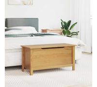 Ordellia HILL Storage Box with Storage Box Made of Solid Pine Wood in Honey Brown, 90 x 40 x 45 cm, Indoor for Living Room, Bedroom, Hallway, with Lid and Storage Space