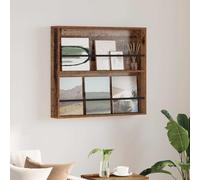 Ordellia Magazine Shelf with Shelf Recycled Wood Magazine Rack Magazine Rack Magazine Rack Brochure Stand Catalogue Holder Wood Material 80 x 12 x 70 cm for Living Room and Office